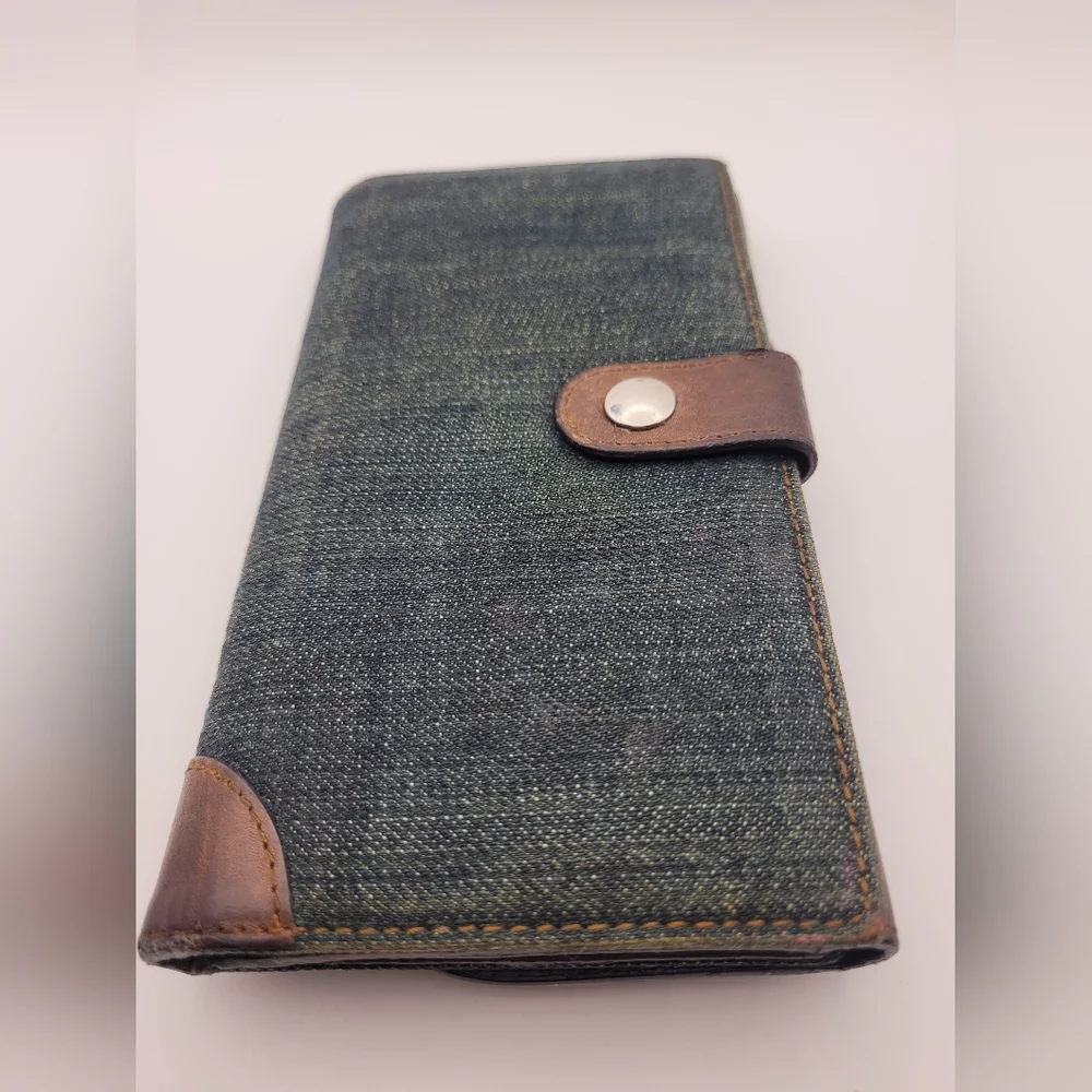Christian Dior Vintage Denim Long Wallet